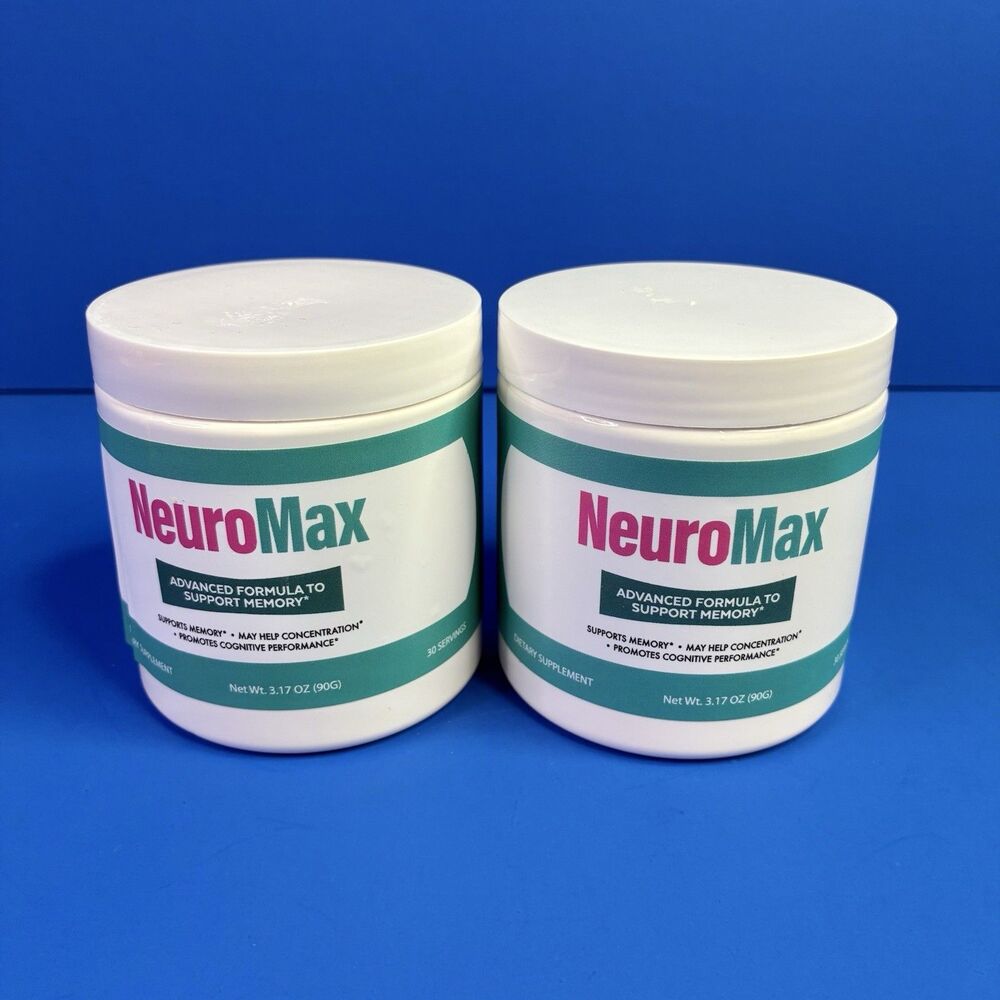 2 X NeuroMax Advanced Formula Memory Support Powder Brain Health 3.17 oz